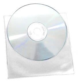 150 Micron Super Thick Plastic CD/DVD Sleeves. Pack of 100.