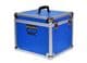 Aluminium 12" LP Case Blue Square Design - 100 Capacity