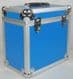 Aluminium 12" LP Case Blue Square Design - 50 Capacity
