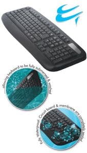 Computer Gear: Windows USB-PS/2 fully waterproof/anti bacterial keyboard