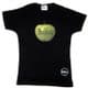 The Beatles Apple Design Black Ladies Fitted T-Shirt
