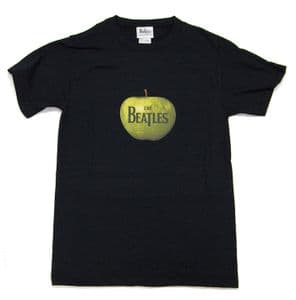 The Beatles Apple Logo Design Mens Black T-Shirt