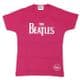 The Beatles Logo Design Pink Ladies Fitted T-Shirt