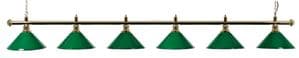 6 way Brass lighting for full size Snooker Tables