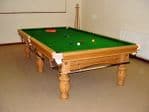 9ft Round Leg Oak Snooker Table Aristocrat leg