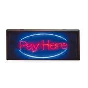 Blue Pay Here LED Sign