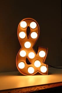 Bulb sign Letters