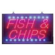 Static Red/blue/ Fish & Chips LED Sign (LED23)