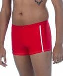 Mens Swimming Trunks - Red and White