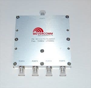 PD-4G-4WAY-SF - 700-2700 MHz 4-Way Power Splitter SMA-Female