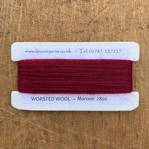 2850 Maroon - Worsted Wool - Embroidery Thread