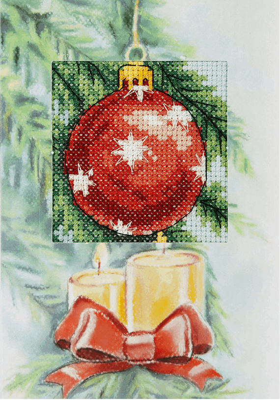 Christmas Bauble Aperture Card