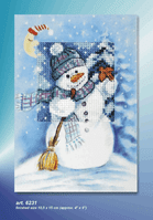 Christmas Snowman Aperture Card