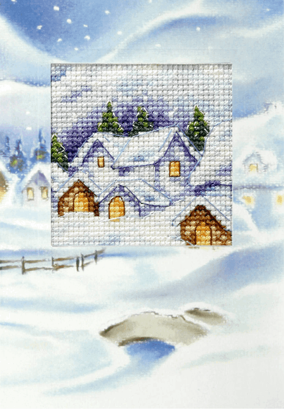 Christmas Village Aperture Card