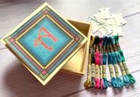 DMC DIY Peacock Monogram Trinket Box Kit