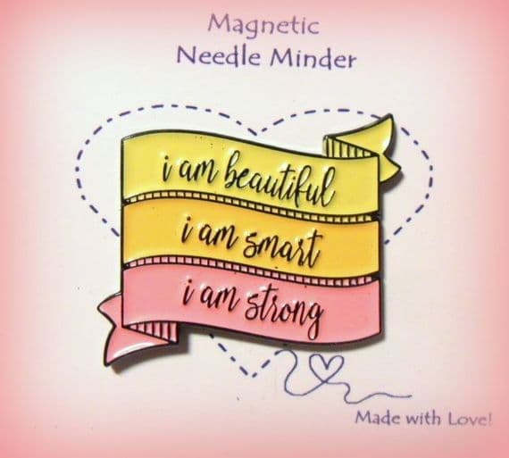 I Am Beautiful Smart Strong Quote Needle Minder