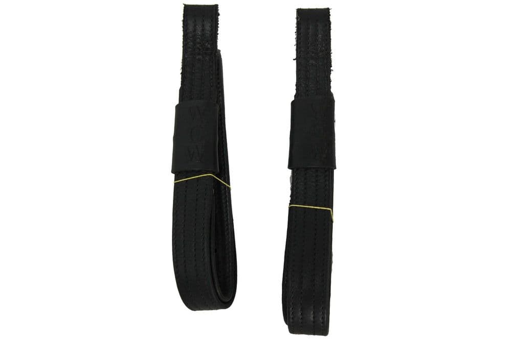 32" Black Stirrup Leathers