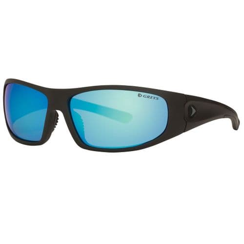 Greys G1 Polarised Sunglasses Matt Carbon Frame, Blue Mirror Lens
