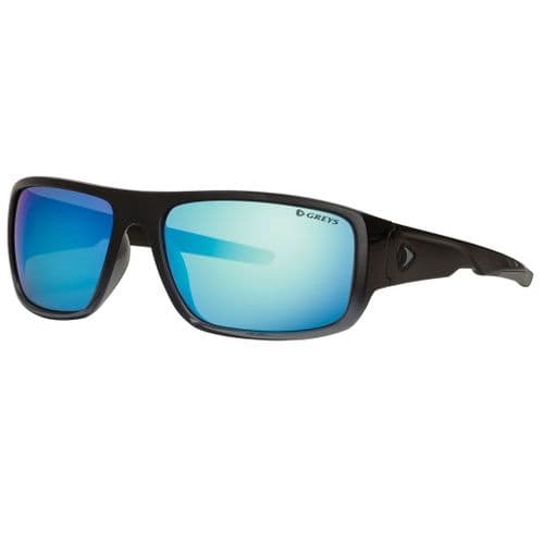 Greys G2 Polarised Sunglasses Gloss Black Frame, Blue Mirror Lens