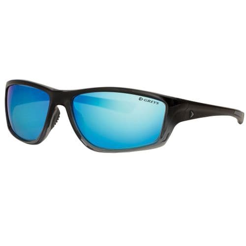 Greys G3 Polarised Sunglasses Gloss Black Frame, Blue Mirror Lens