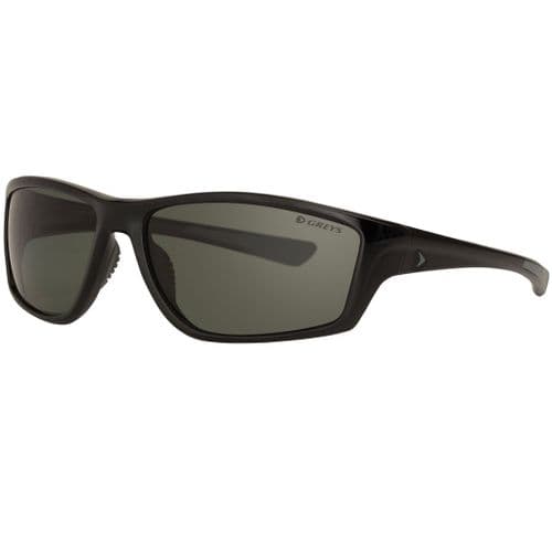 Greys G3 Polarised Sunglasses Gloss Black Frame, Green/Grey Lens