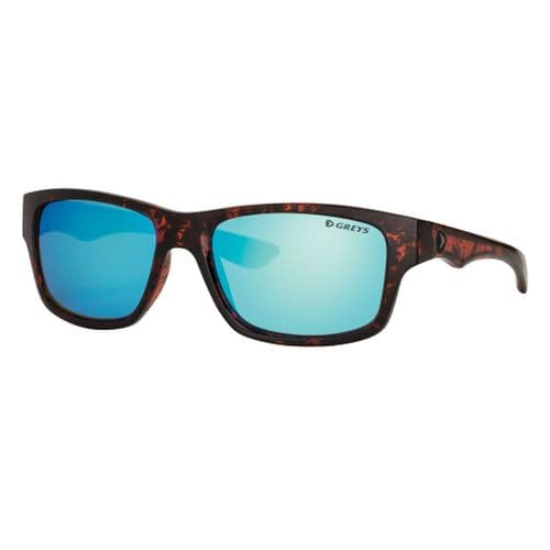 Greys G4 Polarised Sunglasses Gloss Tortoise Frame, Blue Mirror Lens