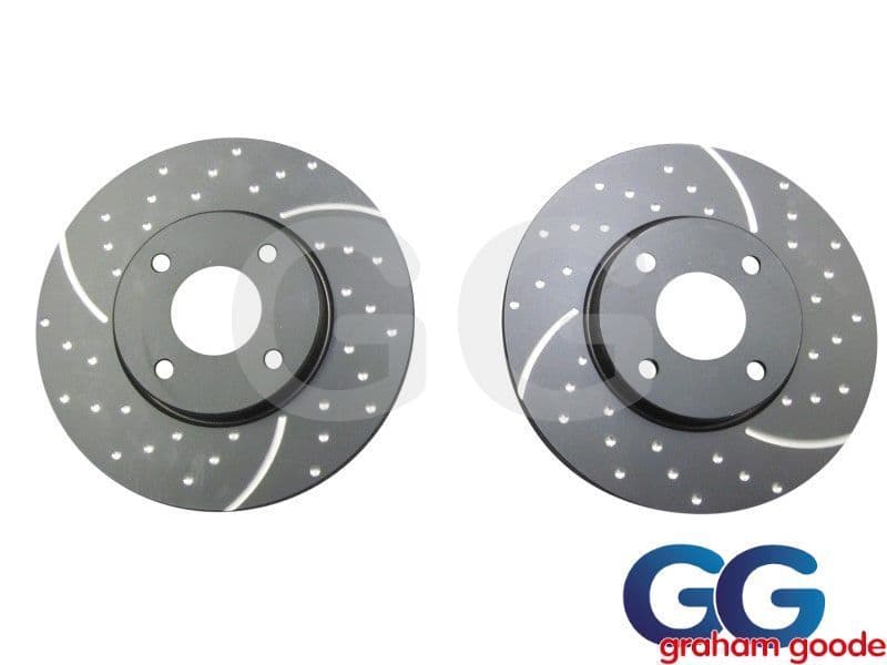 EBC Drilled Grooved Front Brake Discs X2 | Ford Focus RS MK1