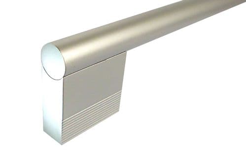 OVO® K099 Solid Satin Chrome/Aluminium Finish Pull Handles - 200mm total length with 160mm C2C