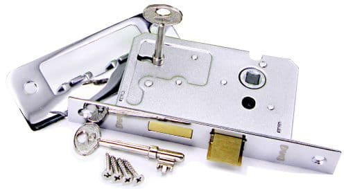OVO® Standard 2 Lever Sash Locks with Keys Polished Stainless Steel/Chrome Finish