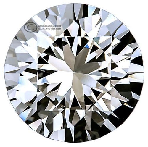 OVO® TEZ® Dali 40mm Clear Diamond Cut Crystal Knob Handle - Silver Glazed