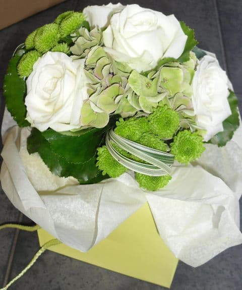 Bridesmaid's Bouquet in Ivory & Sage