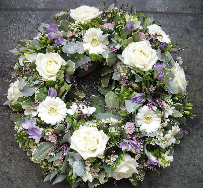Lilac and White Wreath