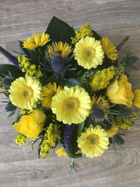 Yellow and Blue Posy