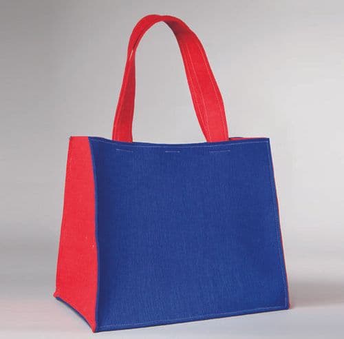 Christening blue and red felt bag / Μπλέ και κόκκινη τσόχινη τσάντα βάπτισης