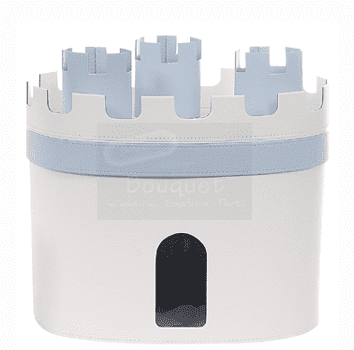 Christening box castle blue / Κουτί βάπτισης Κάστρο