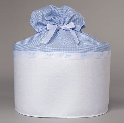 Christening box Felt and Cotton / Κουτί Βάπτισης απο τσόχα και βαμβεκερό γαλάζιο ύφασμα