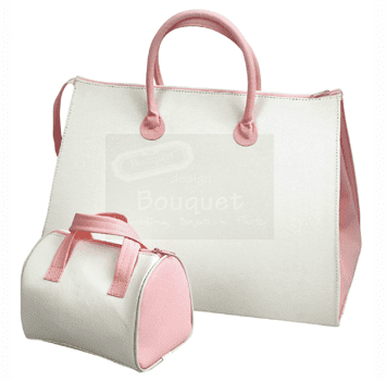 Christening box white and pink / τσάντα βάπτισης λευκή και ροζ