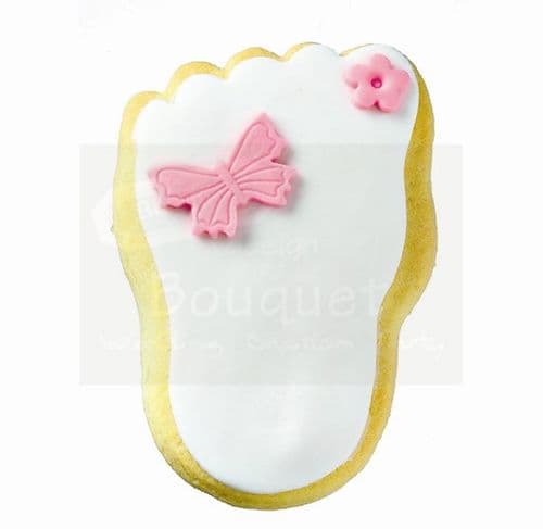 Cookie baby's foot with butterfly / Μπισκότο πατούσα πεταλούδα
