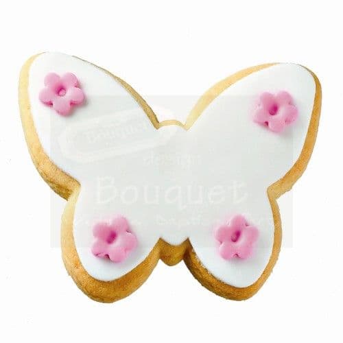 Cookie butterfly with flowers / Μπισκότο πεταλούδα λουλουδάκια