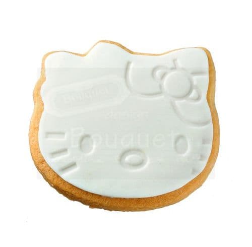 Cookie hello kitty with embossed face / Μπισκότο hello kitty με ανάγλυφo πρόσωπο