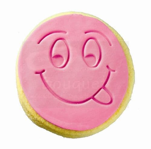 Cookie round with embossed smiley face / Μπισκότο στρόγγυλο με ανάγλυφη χαμογελαστή φατσούλα