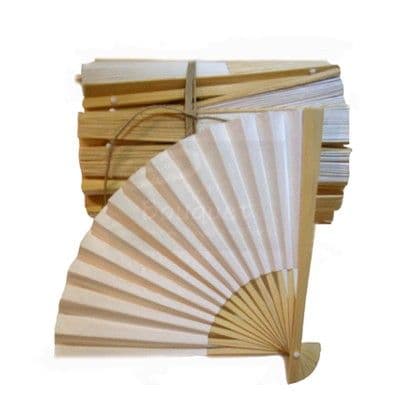 Fans of wood and paper Pack of 50 / Βεντάλιες απο ξύλο και χαρτί Συσκ. 50τμχ.