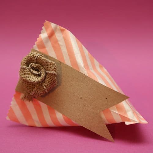 Handmade paper bag favour / Χειροποίητη ριγε χάρτινη μπομπονιέρα