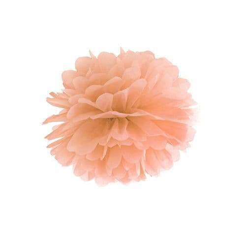 Light Peach Pom Pom 25cm - Ανοιχτο Ροδακινι Χαρτινο Πομ Πομ 25εκ. (6)