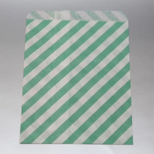 Oblique Stripes dark mint Party bitty bags Set of 25/ Πλάγιο ριγέ σκούρο mint χαρτινα σακουλακια Σετ των 25