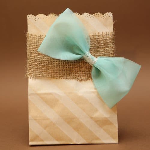 Oblique stripes paper bag favour / Μπομπονιέρα χάρτινο πλάγιο ριγε σακουλάκι
