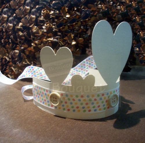 Paper crown with buttons for kids (set of 12) / Κορώνα χάρτινη με κουμπιά για παιδιά (σετ των 12)