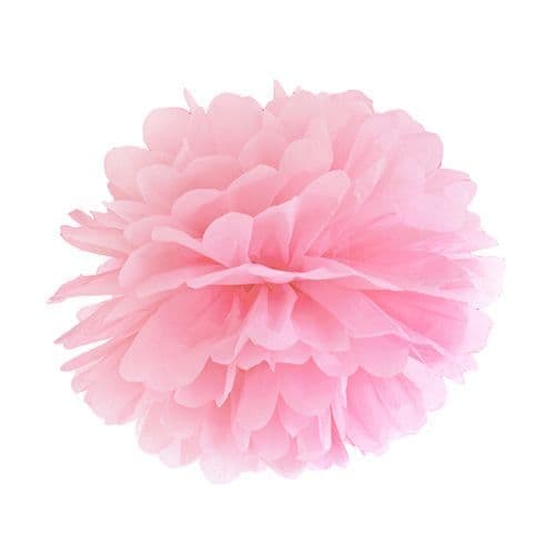 Pink Paper Pom Pom 35cm - Ροζ Χαρτινο Πομ Πομ 35εκ.