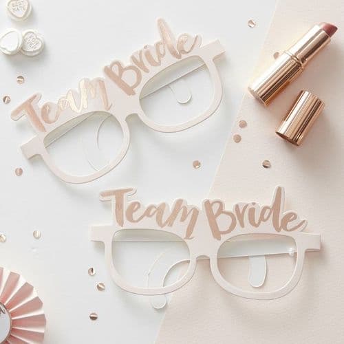 Pink & Rose Gold Team Bride Hen Party Glasses - Team Bride