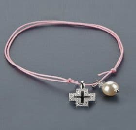 Witness pins bracelets with a pearl 50pcs / Μαρτυρικά βραχιολάκια με πέρλα 50τμχ